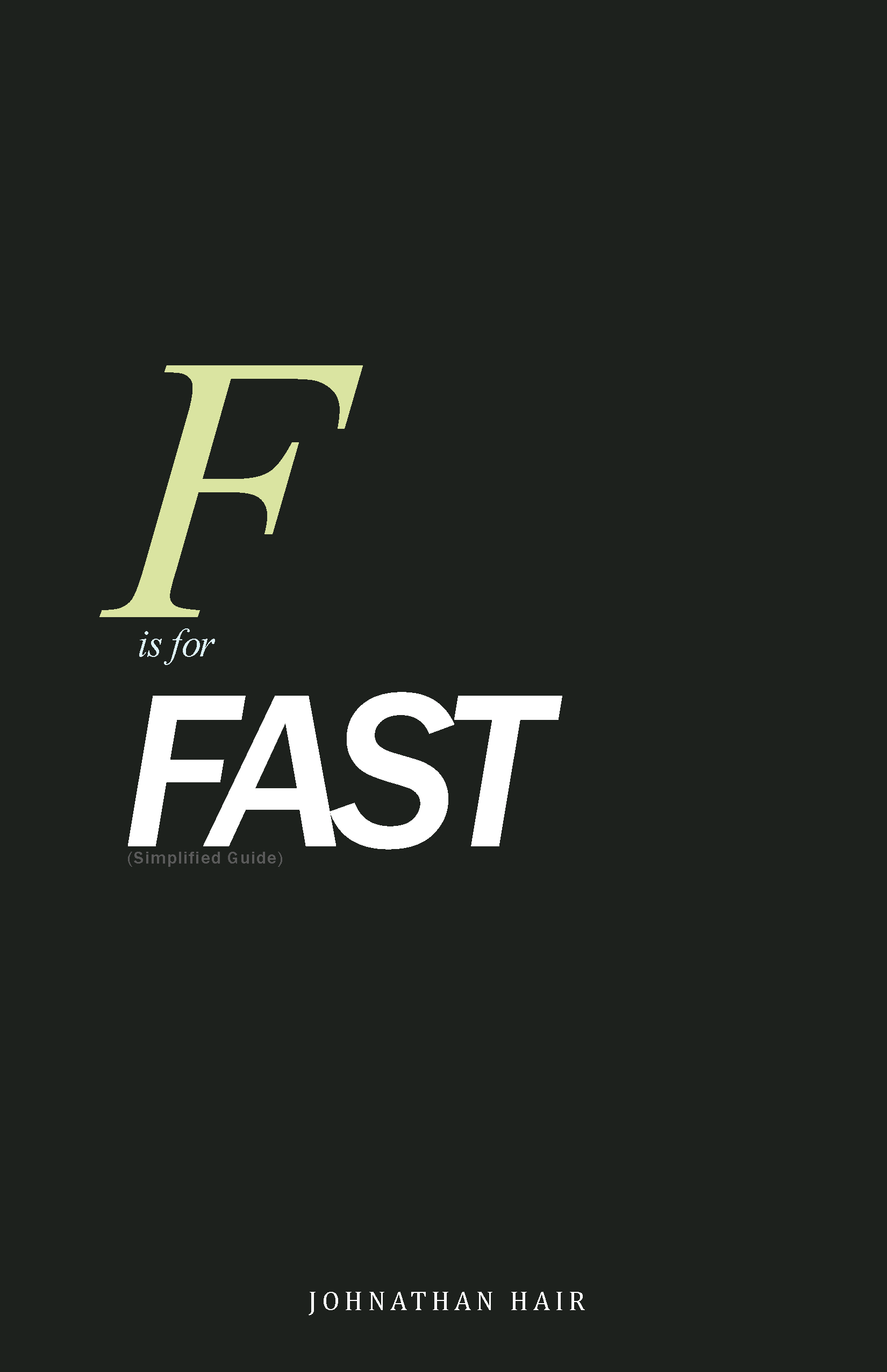 F is for Fast playbook cover by Johnathan Hair